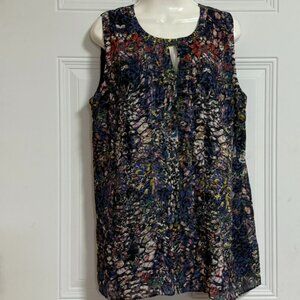 Cabi Large‎ Women's Blouse Keyhole Accents Lined Chic Casual